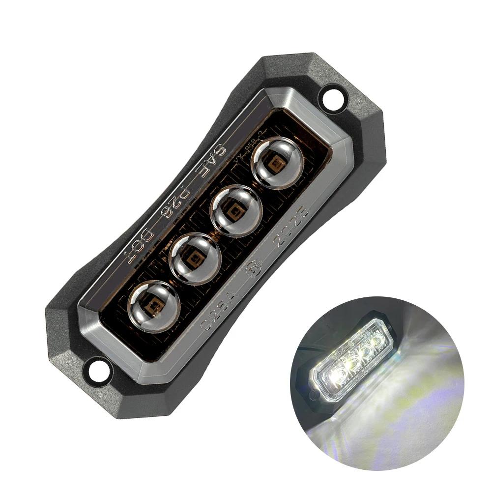 12v/24v Trailer Truck Side Marker Lights 2/4/6 LED Truck Grill Lights Position Lights Sealed Smoked Red LED Lights For Trucks