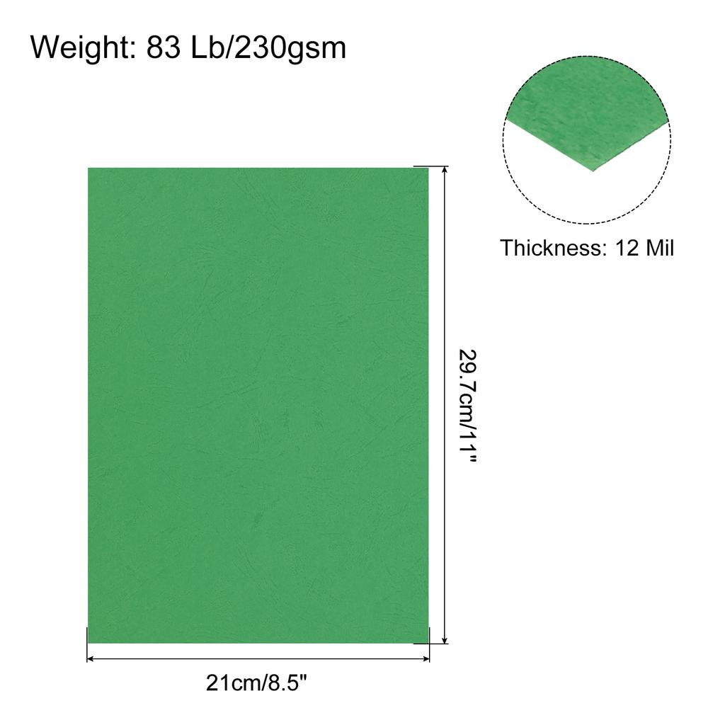 50/100pcs A4 Letter Size Leather Textured Grain Paper Un-Punched Presentation Binding Covers for Business Reports 8.5x11"