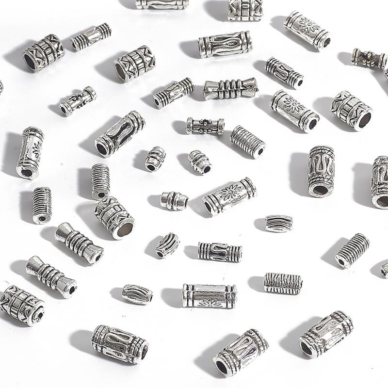 DIY Alloy Cylinder Spacer Beads & Caps for Bracelets & Necklaces