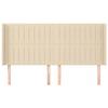 VidaXL Tête de lit avec oreilles Crème 183x16x118-128 cm Tissu3119837