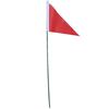 Zhan Kai 10-pack små röda triangulära flaggor med järnstänger
