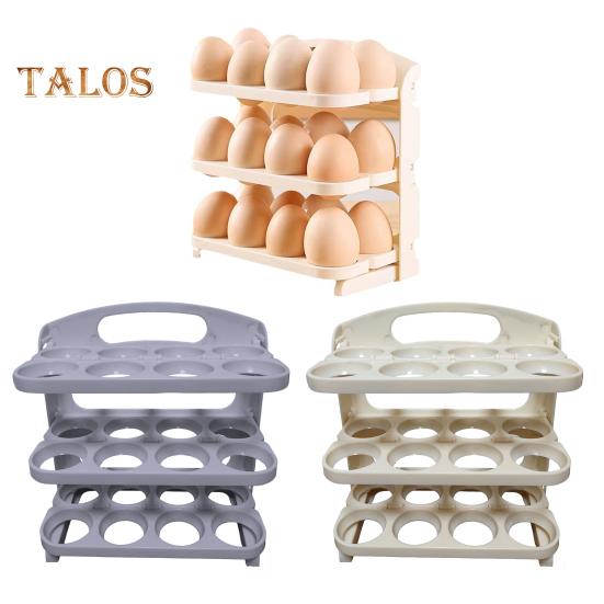 Egg Storage Container Large Capacity Food Grade BPA Free Foldable Design Portable Egg Holder Refrigerator Tray