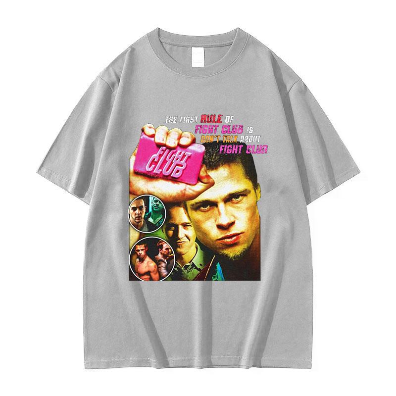 90s Movie FIGHT CLUB Graphic Tee Shirt Unisexs Hip Hop Vintage GothTshirt Unisex Fashion Cotton Oversized T Shirts Streetwear2026