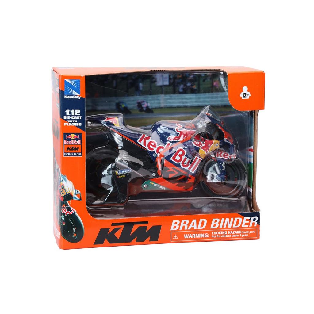 New Ray KTM RC16 Motorcycle #33 Blood Binder MotoGP Red Bull KTM Factory Racing 1/12 Diecast Model