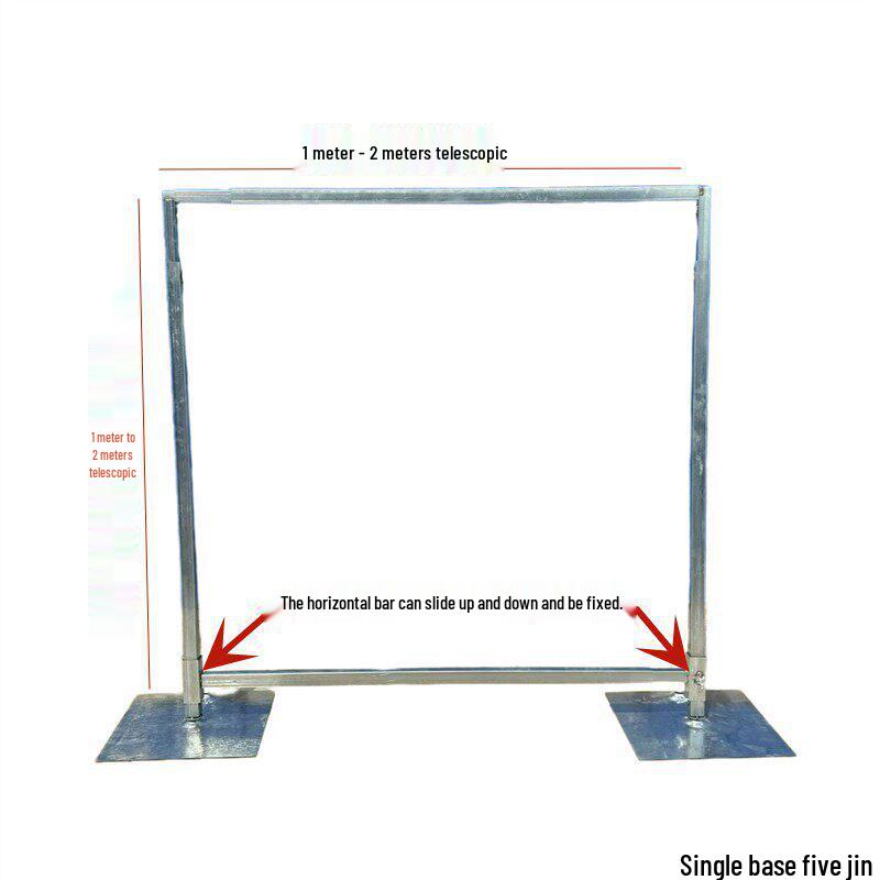 Retractable Iron Wedding Prop Stand for Sign-In Backgrounds