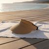 UPF50 Plus Wide Brim Straw Beach Hat For Women Sun Visor Foldable Lightweight Sun Hat For Lawn Party