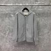 TIME BREATHE Unisex Long Sleeve Zipper Hoodie with Four Stripes