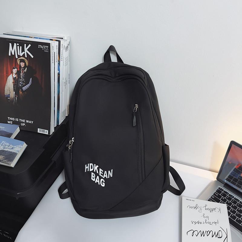 Three-layer Alphabet Design Couple Backpack For Middle School Girls