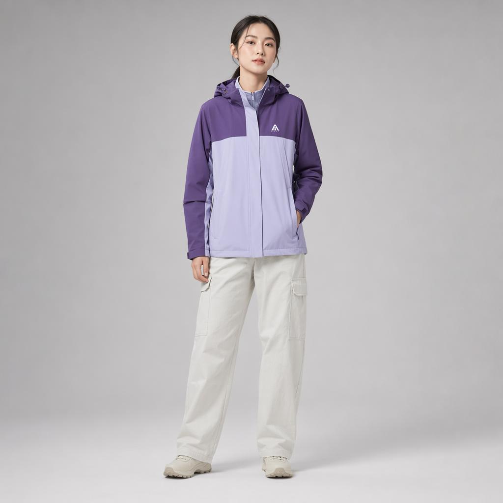 Anta Outdoor Series Simple Comfortable Casual Versatile Hooded Waterproof Jacket Women Jacket 962546606-3