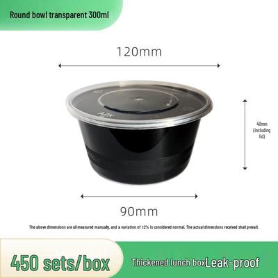 Disposable Round Black Takeaway Container