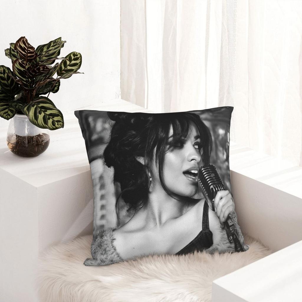 Singer Camila Cabello Pillowcase Printed Polyester Cushion Cover Decoration Pillow Case Cover Seater Zipper 18''