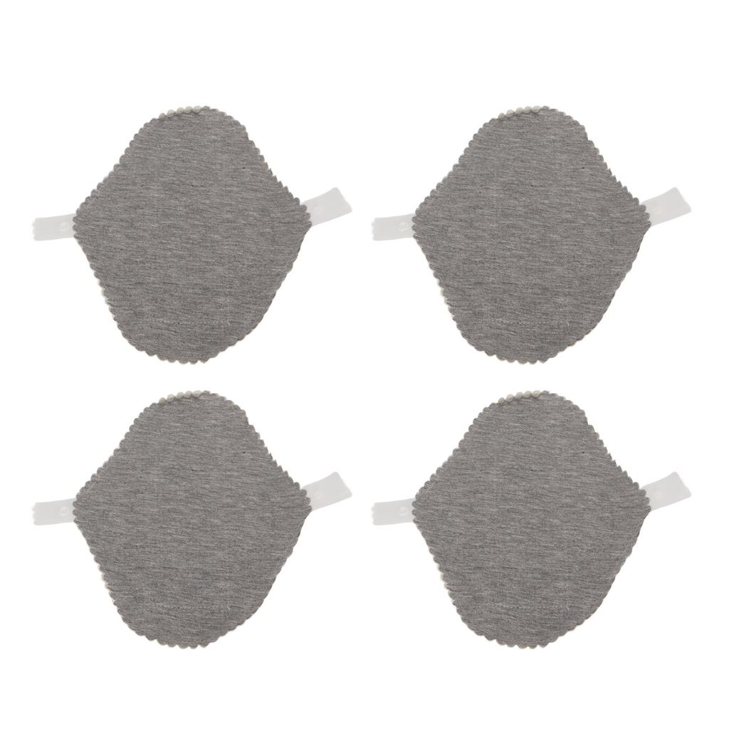 4PCS Washable Feminine Pads Gray Graphene Leakproof Breathable Reusable Sanitary Pads for Women M
