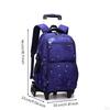 3 Pieces Stair Climbing Trolley School Bag Long-Lasting Piece Rolling Backpack