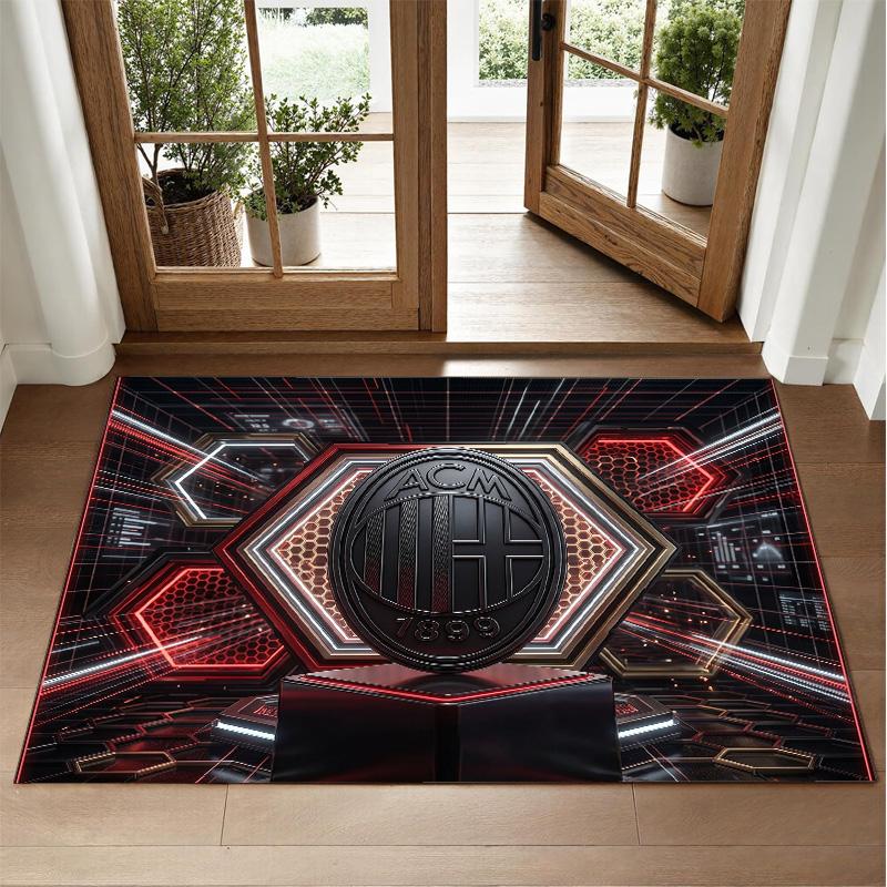 AC Milan Design Crystal Velvet Rug Soft Decorative Mat for Bedroom Entrance
