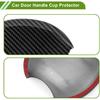 Car Door Handle Cup Protector for Honda Civic 8th 2006-2011 Carbon Fiber Black ABS 4 Pcs