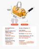 Permanent Magnetic Lifter, 600 kg Pulling Capacity, Heavy Duty N42 Neodymium Lifting Magnet with Release Handle and Steel Hook, Used in Shop Crane and