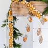 1Set Small Christmas Tree Ornament Glass Pinecones Acorns Christmas Pendant Glass Ornament 2024 Decoration Home Party New Year