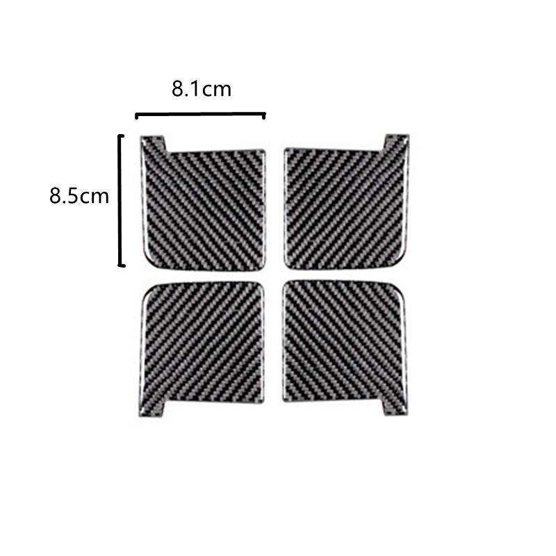 Wewnętrzna pokrywa drzwi samochodu z włókna węglowego osłona klamki tapicerka kalkomanie do Toyota RAV4 Corolla Camry Tundra wnętrze samochodu