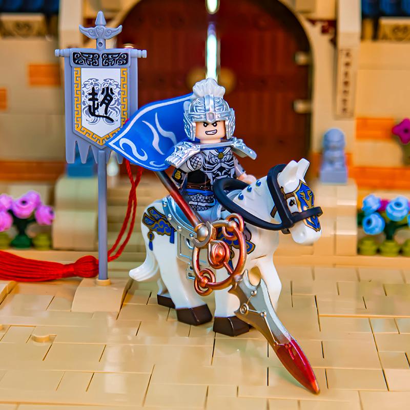 Building Block Man Figurine Three Kingdoms Zhuge Liang Armor Version Lu Bu Children's Assembly Toy Boy Holiday Gift Collection