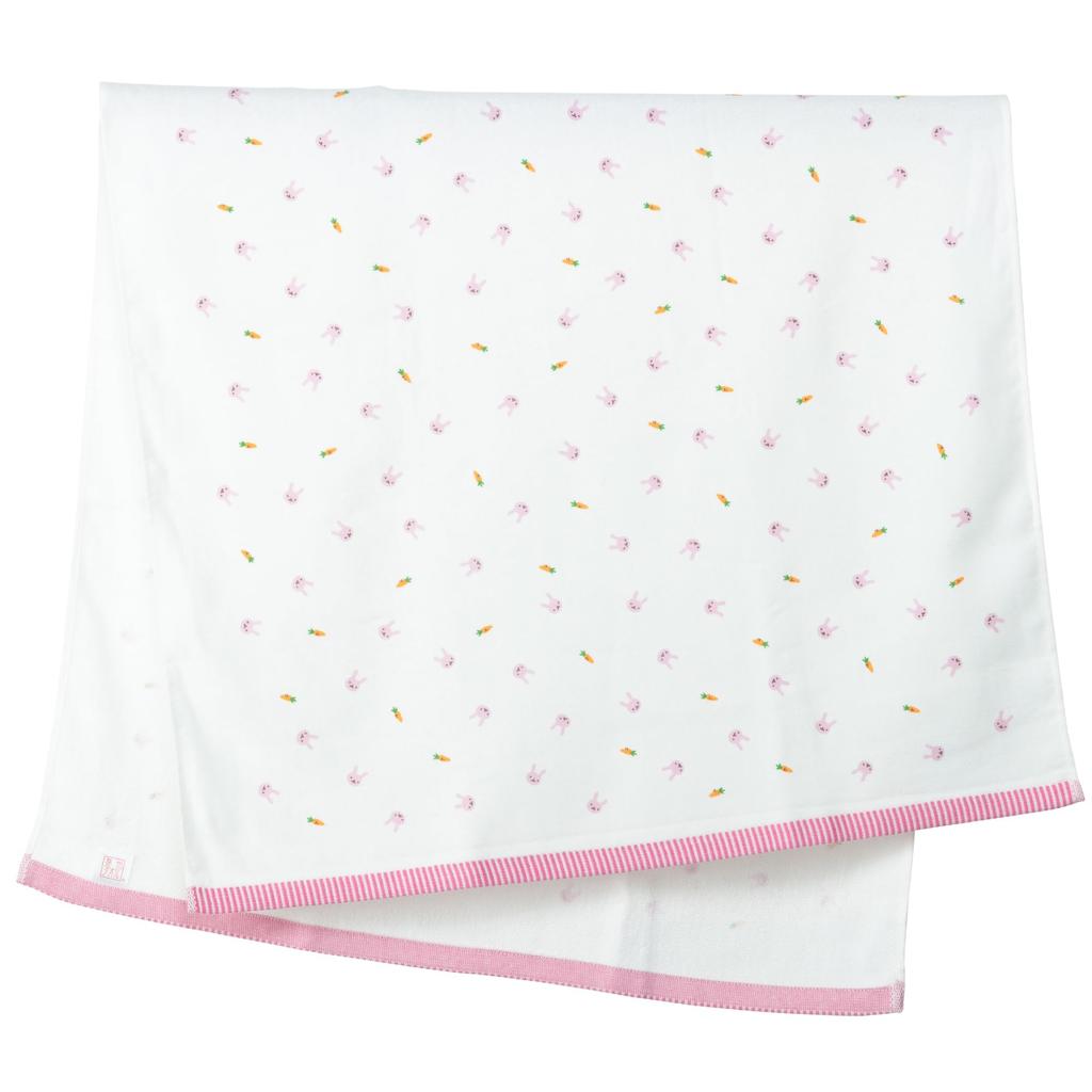 Nishikawa Bath Gauze Senshu Retro Animal Made In TT19002005 Towel, 60x120cm, Washable, & Pile, Thin, Quick-Drying, Lightweight, Print, Rabbit, Japan,