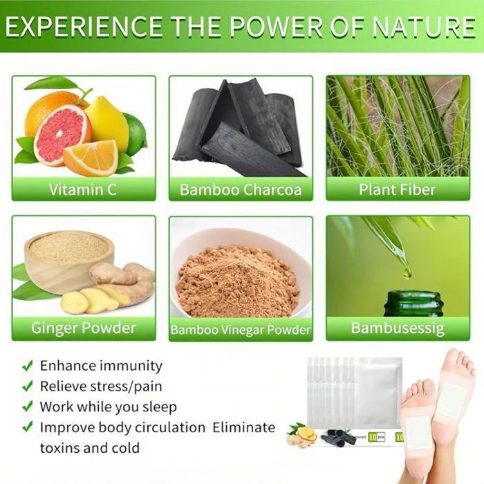 100 Patchs Détoxifiants Patchs Detoxifiants Plantaires Patch Pieds Deep Cleansing Foot Patches Eliminer les Toxines