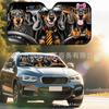Platform Rottweiler Black Dog Print Car Front Glass Sunscreen Sunshade