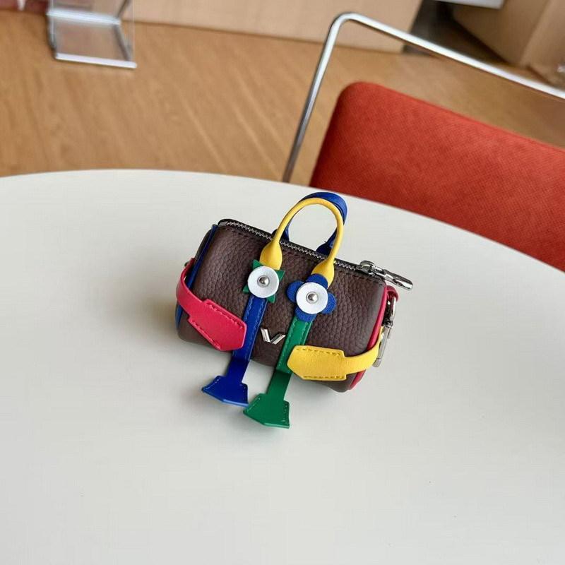 

26 New Pillow Bag Pendant Robot With Zipper Keychain Mini High Beauty Earphone Mouth Red Envelope 9.5cm кавовий
