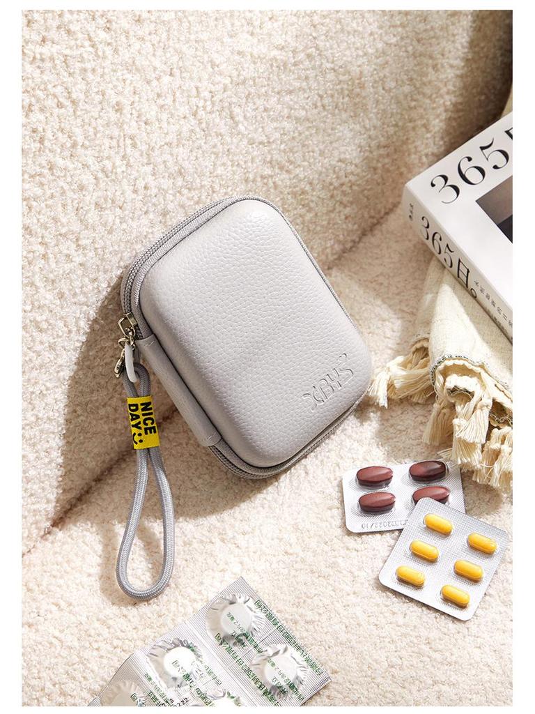 Compact Travel Medicine Organizer Bag - First Aid & Medical Storage for Students, Outings, Business Trips