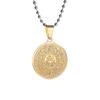 Quran Ayatul Kursi Round Stainless Steel Pendant Arabic God Messenger Necklace for Women Islamic Muslim Allah Amulet Jewelry