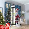 2pcs 2D Flat Printing Christmas Drapes Santa Claus and Reindeer Christmas Scene Fabric Without Electricity Party Decorations for