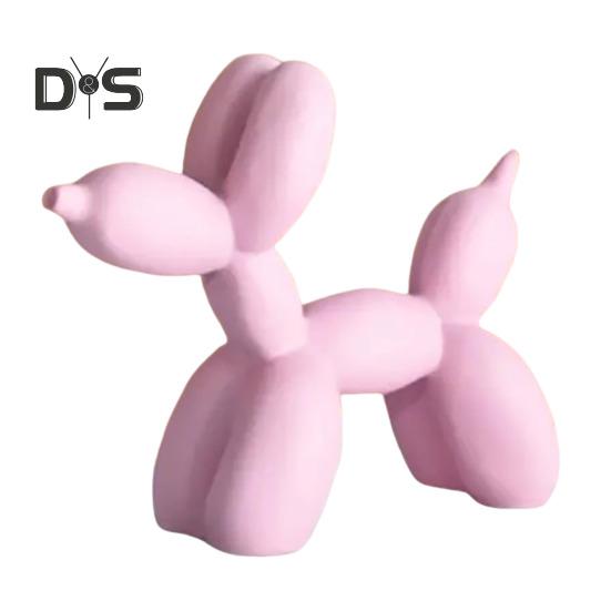 

Статуэтка собаки из смолы, скандинавский щенок, настольное украшение, однотонная мини-скульптура щенка для гостиной, офиса, спальни розовый