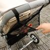 Síťovaná taška na uložení kočárku, Síťovaná taška na sedátko kočárku, Velkokapacitní taška na pleny, lahvičky, hračky, Závěsná taška