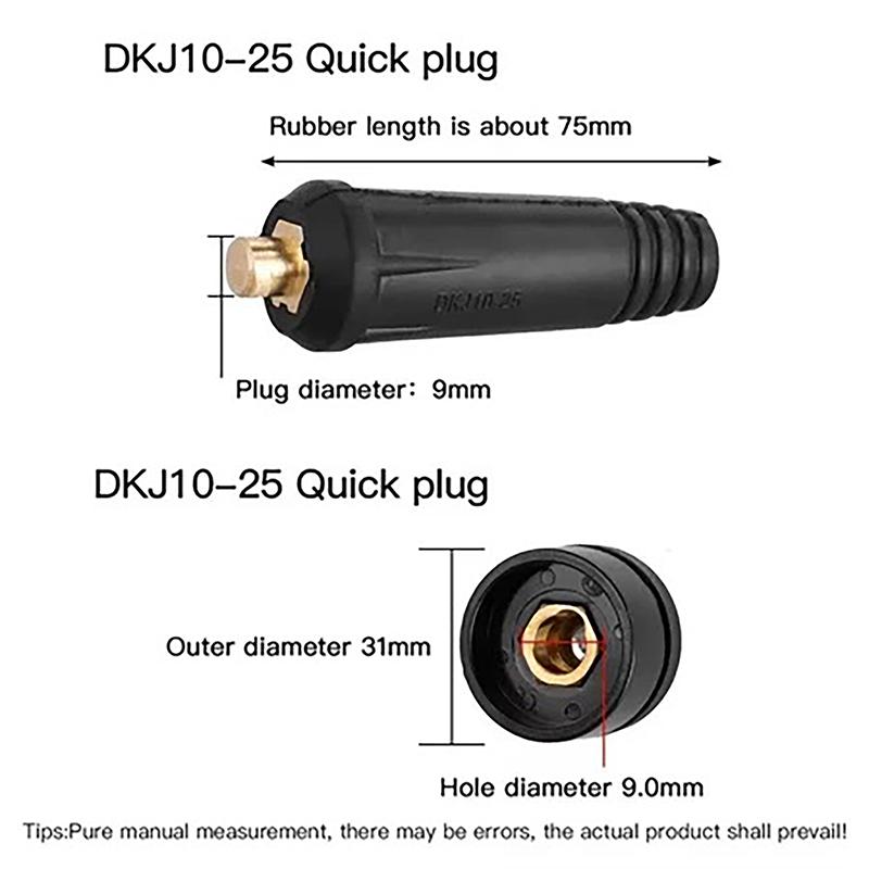 Dkj10-25 European Welding Machine Cable Welding Cable Connector Quick Fitting Male Female Cable