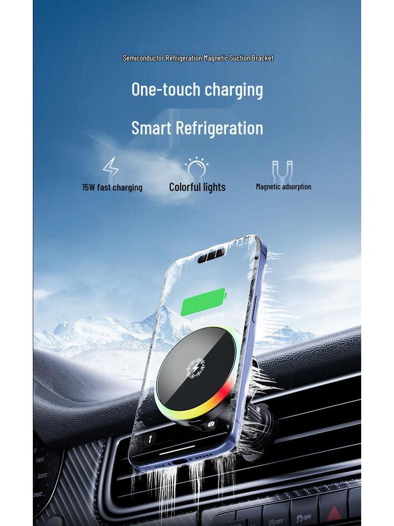 Magnetic Wireless Car Charger & Phone Holder for Apple & Samsung - Fast Charge Compatible