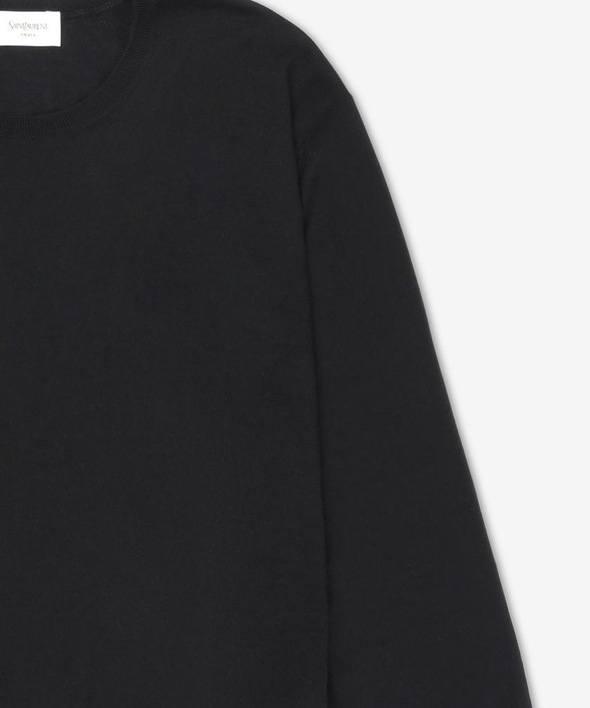 SAINT LAURENT Fine Merino Knit - Black / 821736Y76Gm1000