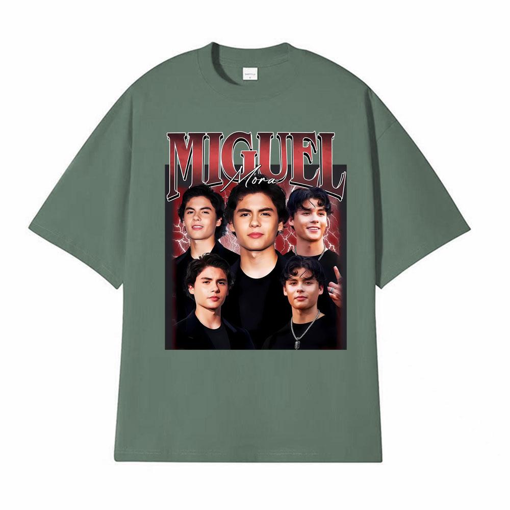 Miguel Mora Vintage Funny Meme Printed T Shirts Men Women Fashion Oversized Streetwear T Shirt Casual Loose 100% Cotton T-shirts