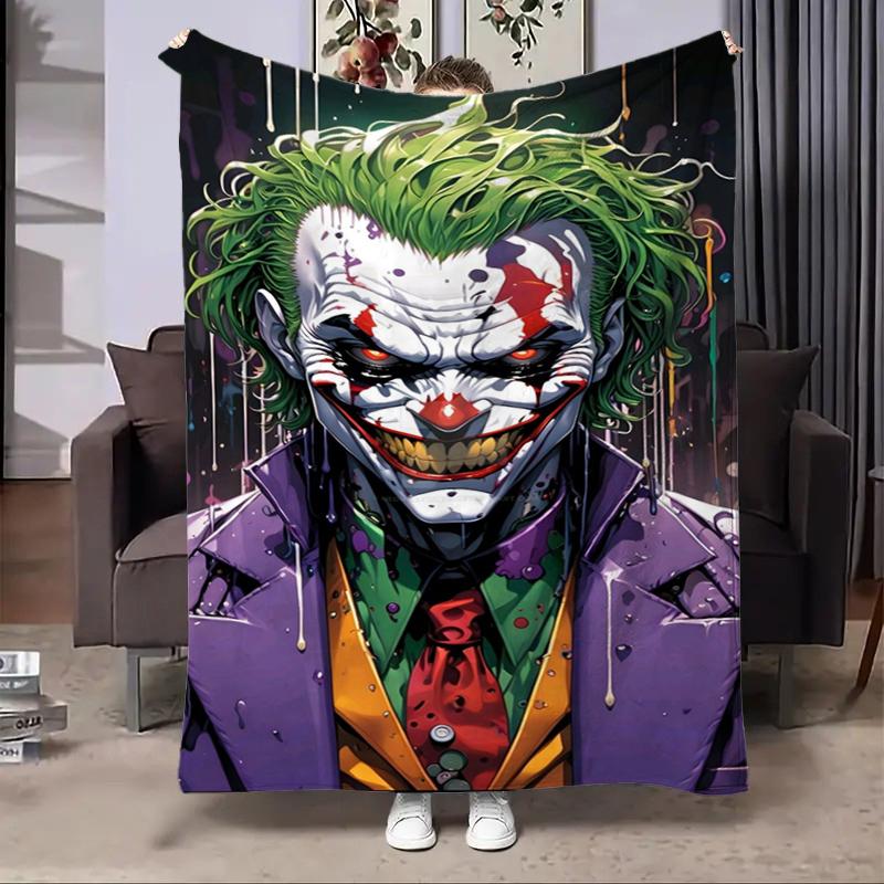 8 Sizes Clown Joker Printed Blanket Warm and Soft for Home Travel Blanket Sofa Bedding Camping Picnic Car Office Cover Blanket