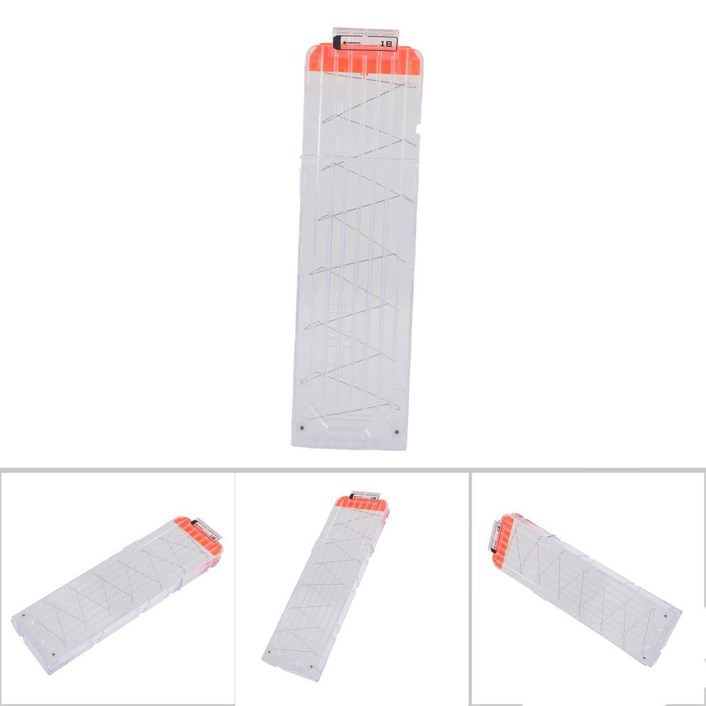 18 EVA Soft Clip Plastic Toy Cartridge Holder (Opaque Orange)
