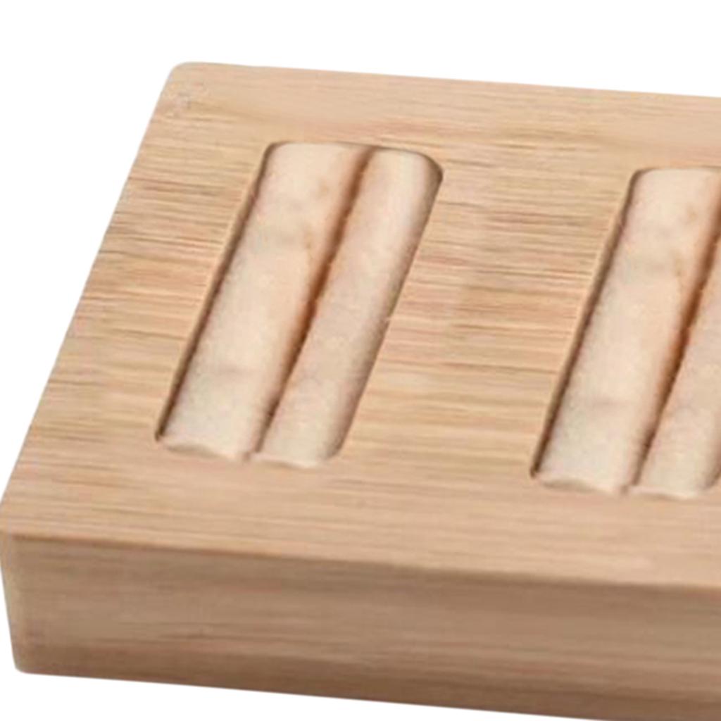 Holzohrringe Ringe Schmuck Display Tablett Organizer Halter 15 Slots Weiß