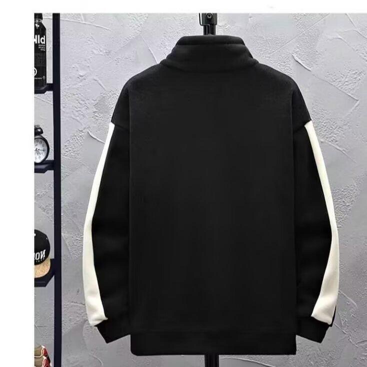 Korean-Japanese Harajuku Men's Double-Sided Fleece Hoodie