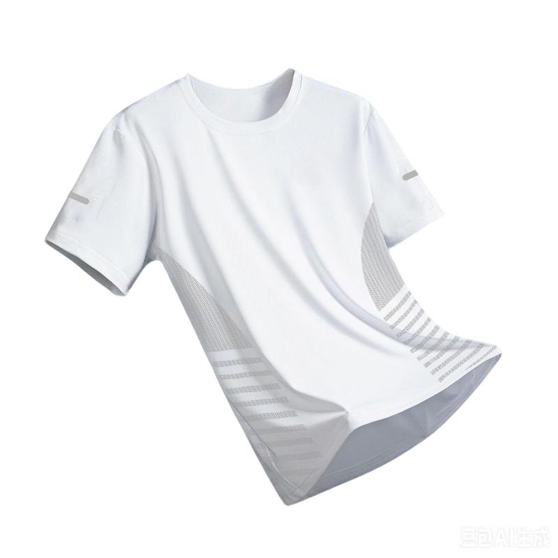 New Ice Silk Running Shirts Men Loose Short Sleeve Top Basketball Gym Sportswear For Male Fitness Workout Mesh Breathable Tee