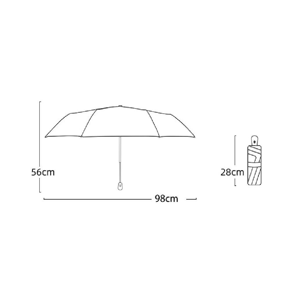 Windproof/Sunproof Automatic Umbrella UV Protection UPF 50+ Dual-use Sun Umbrella Black Coated Protection Rainproof