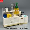 MOC Blocks Kitchen Cabinet Tableware Tool Coffee Maker Machine Water Dispenser Cooking Bench Learning Construction Block Children Toy