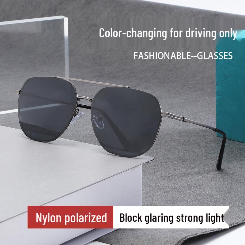 Men s Polarized Metal Nylon UV Protection Sunglasses for Driving C1 Gun Frame Gray Lens