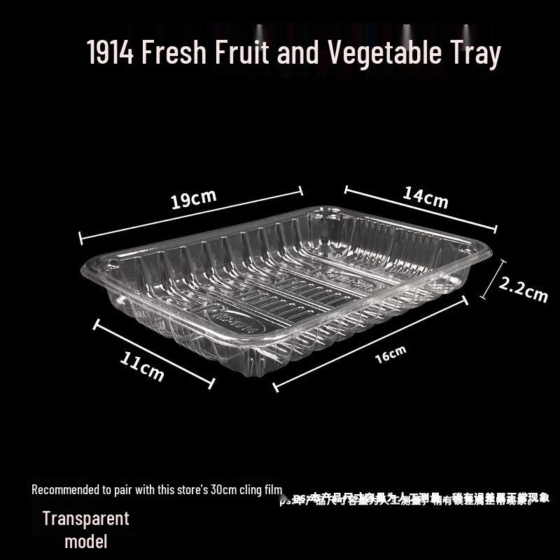 Transparent Disposable Rectangular Food Packaging Tray