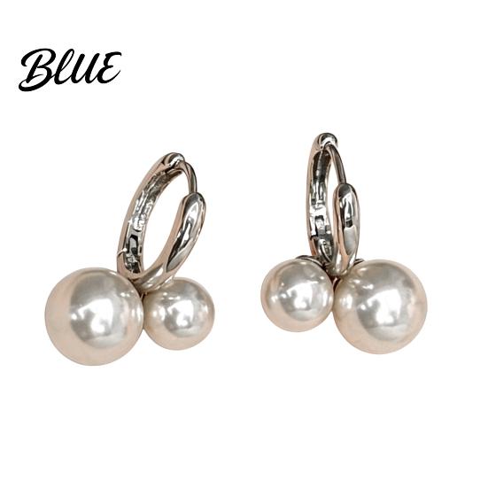 Smooth Surface Earrings 1 Pair Faux Pearl for Women Small