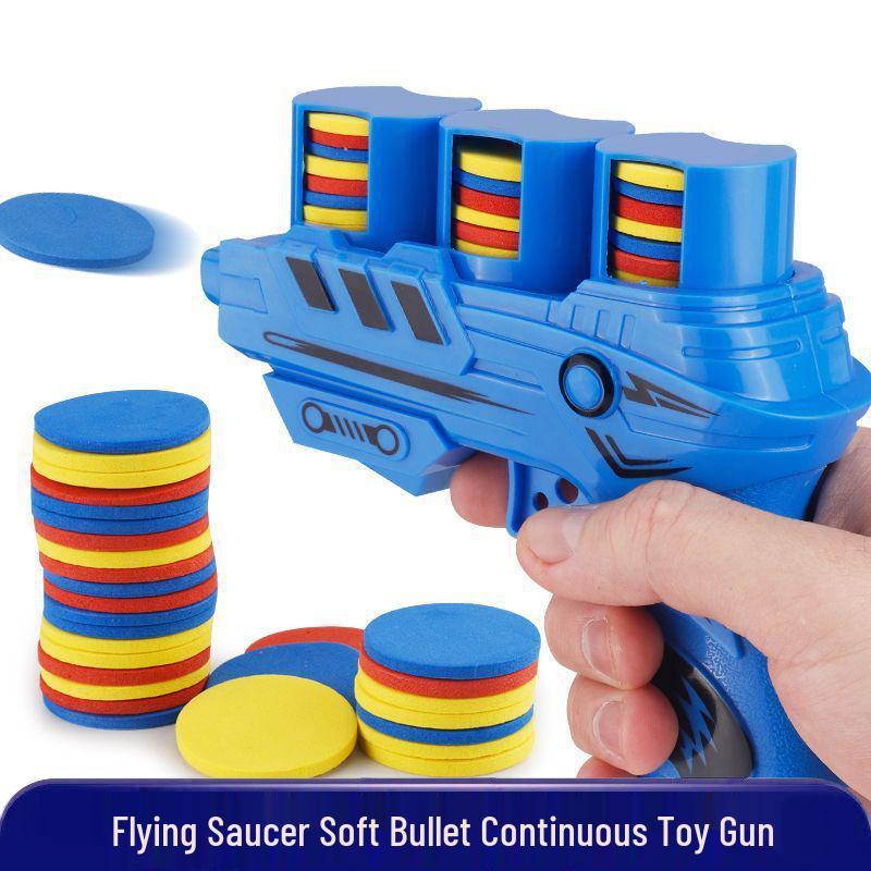 Kids' Interactive UFO Soft Bullet Gun - Parent-Child Shooting Toy with EVA Carrot Design