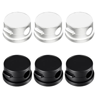6Pieces 360 Degree Rotating Cord Keeper Magnetic Cable Organiser Adhesive Cable Clip For Desk Cable Cord Management