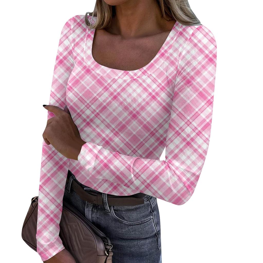 Dámská móda Slim Bottom Ležérní Dlouhý rukáv Halloween potištěný svetr U Neck Top