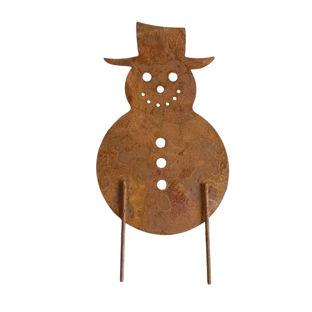 Snowman Wrought Iron Crafts Christmas Yard Garden Art Decoration